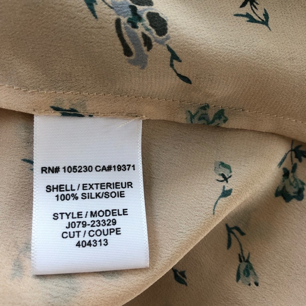JOIE Peach Floral 100% Silk Tank Size XS EUC! - Picture 5 of 5